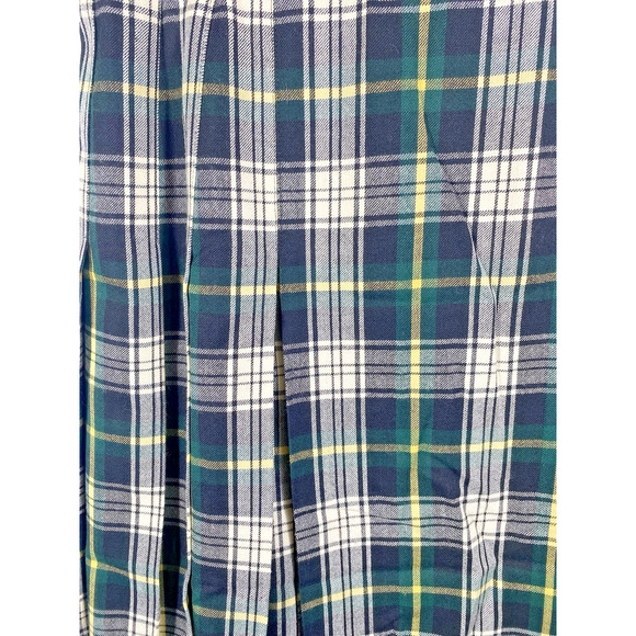 Talbots Skirt 12P Tartan Stewart Dress Plaid Worsted Wool Wrap Maxi Academia - Picture 3 of 12